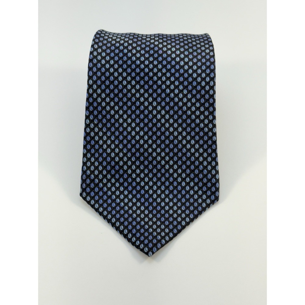 DKNY Men's Silk Tie Necktie Blue Abstract Pattern 58" Made In Costa Rica NWOT